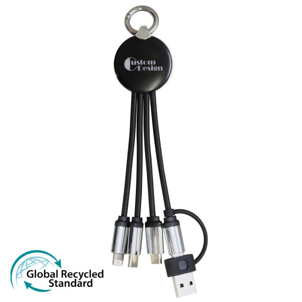 RPET LOGO-light Ladekabel 5 in 1