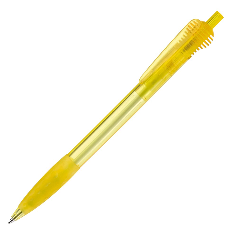 Kugelschreiber Cosmo Grip Transparent - Transparent / Gelb