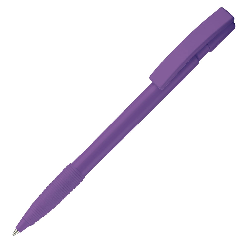 Kugelschreiber Nash Hardcolour mit Gummigriff - Purple