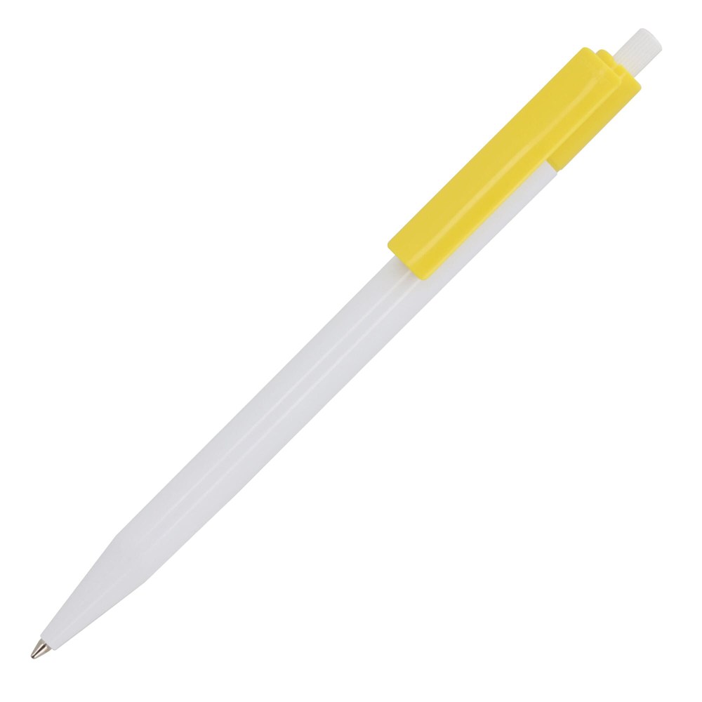 Kugelschreiber Kuma Hardcolour - Weiss / Gelb