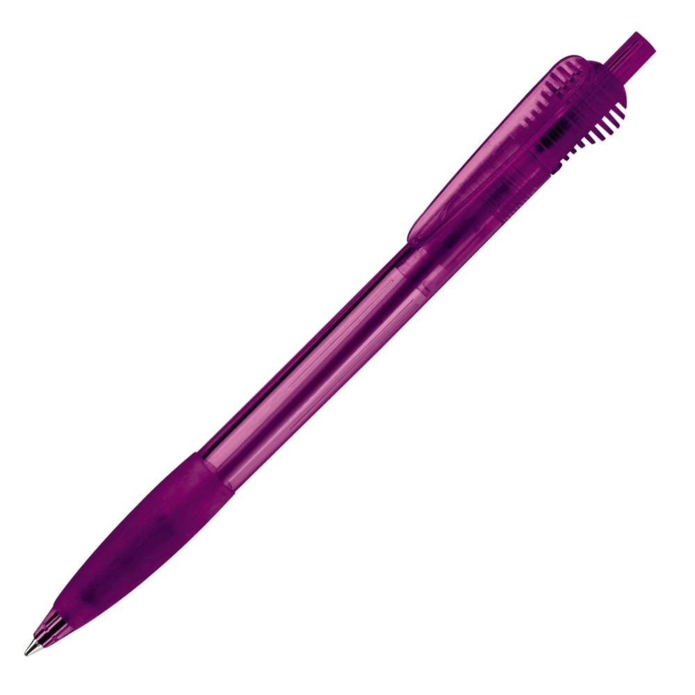 Kugelschreiber Cosmo Grip Transparent - Transparent / Purple