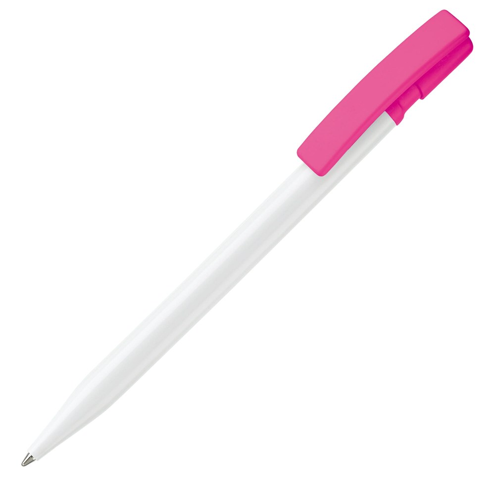 Kugelschreiber Nash Hardcolour - Weiss / Rosa